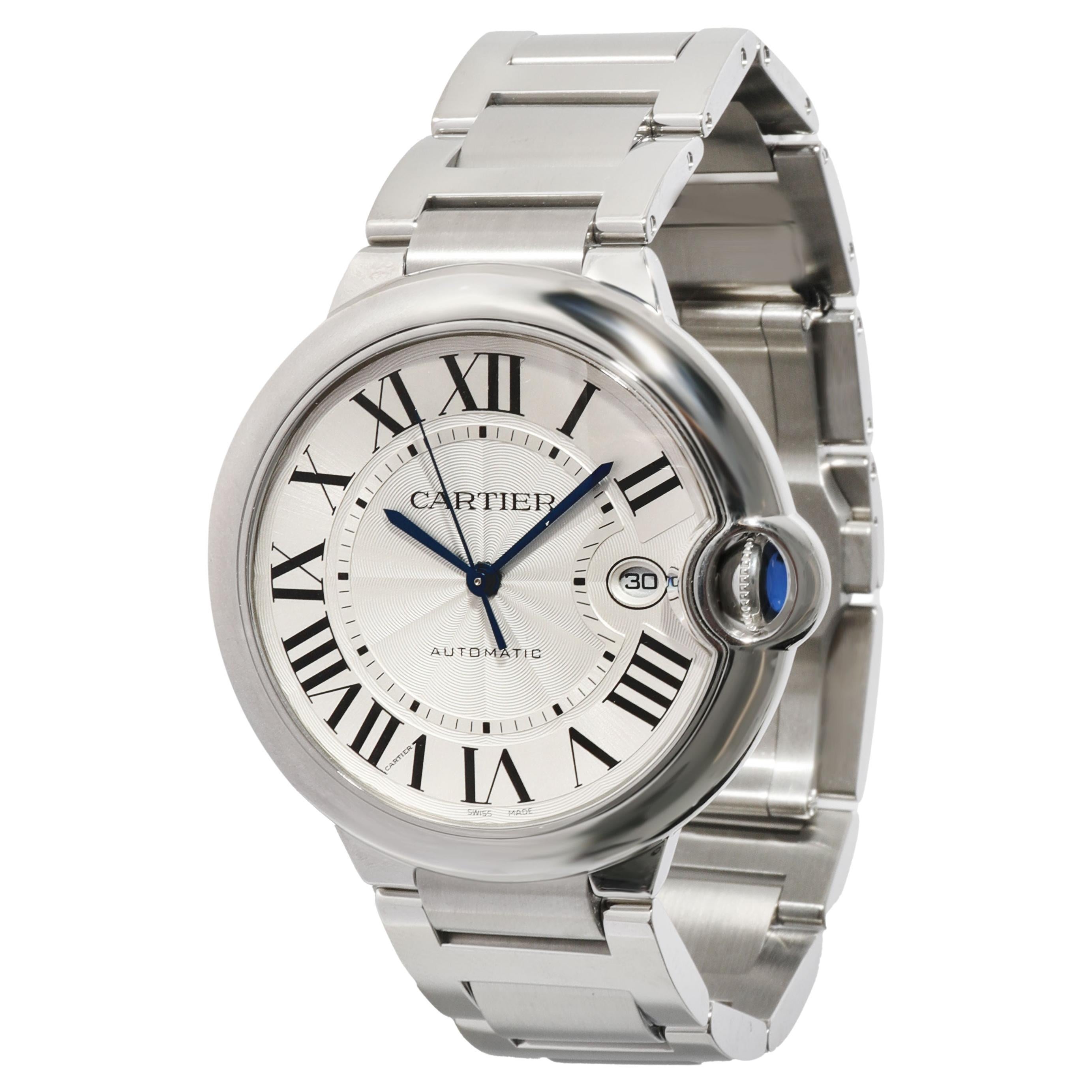 Cartier Montre Ballon bleue automatique en acier inoxydable et diamants, pour femmes WE902067 En