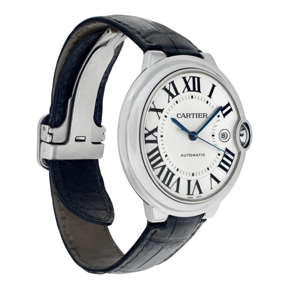 Cartier Ballon Bleu WSBB0026 Stainless Steel w/ Silver dial 42mm Automatic watch In Excellent Condition In Surfside, FL