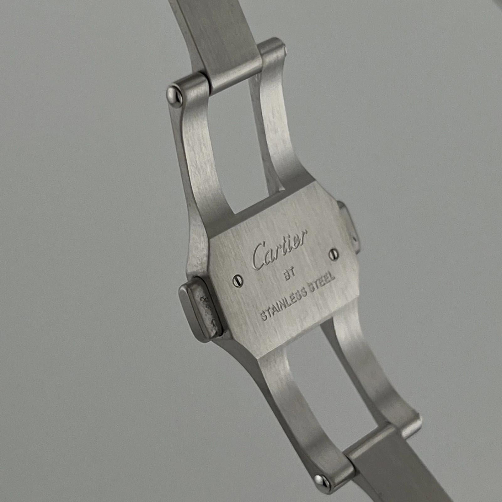 Cartier Ballon Bleu WSBB0040 40 mm Esfera plateada Caja de acero inoxidable Papel 2022 en venta 4