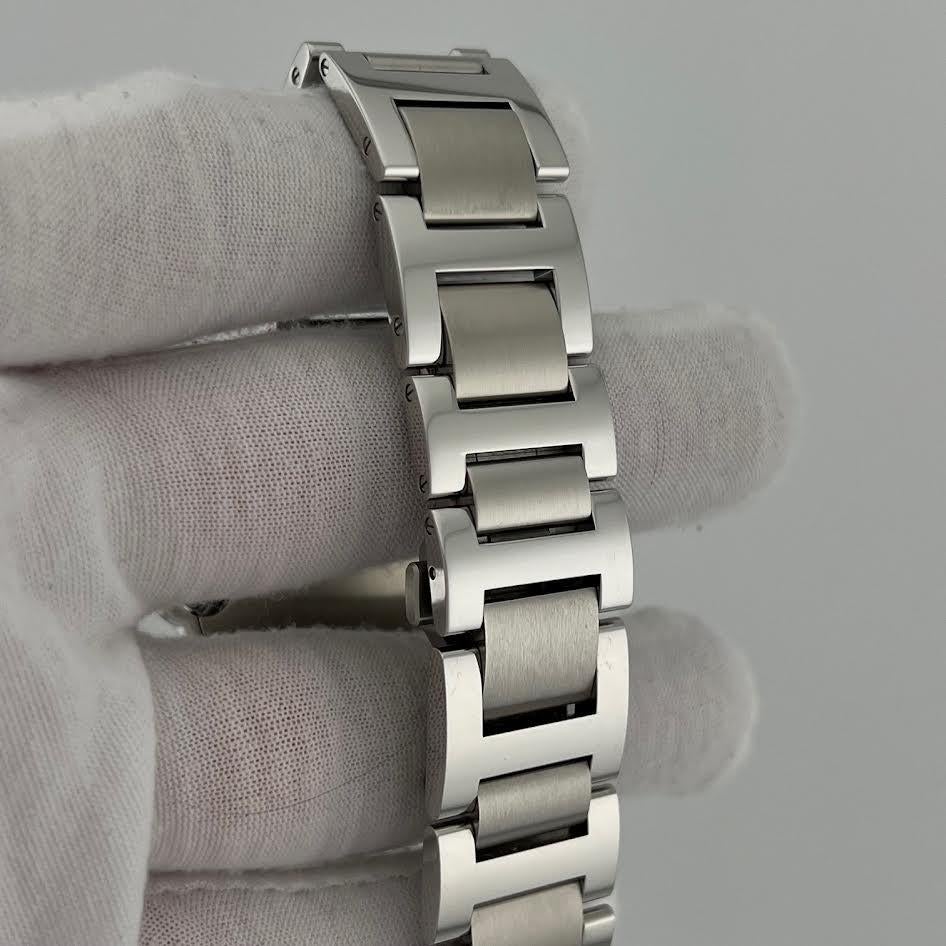 Cartier Ballon Bleu WSBB0049 Ref 3765 42mm Quadrante Argento Acciaio Box Paper In condizioni buone in vendita a San Diego, CA