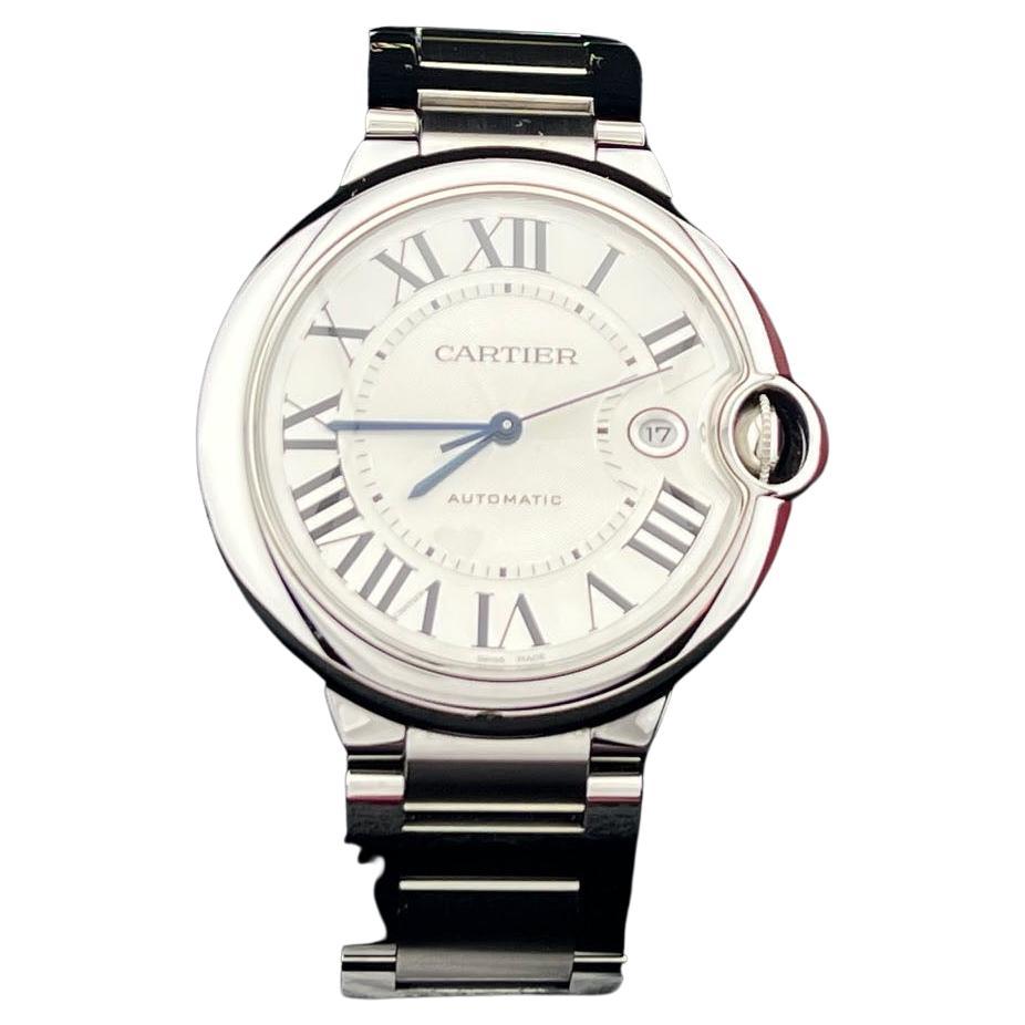 Cartier Ballon Bleu WSBB0049 Ref 3765 42mm Quadrante Argento Acciaio Box Paper