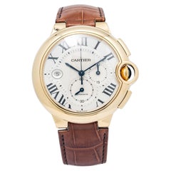 Cartier Ballon Bleu XL 3106 W6920007 Chronograph 18k YG Automatic Men Watch 44mm