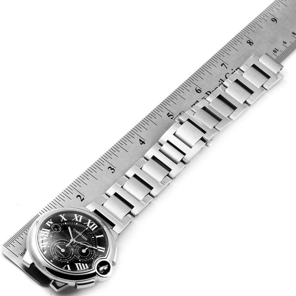 Cartier Ballon Bleu XL Black Dial Chronograph Steel Men's Watch W6920077 For Sale 3