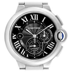 Cartier Ballon Bleu XL Black Dial Chronograph Steel Men's Watch W6920077