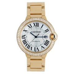 Orologio Cartier Ballon Bleu in oro giallo con diamanti incastonati WE9007Z3