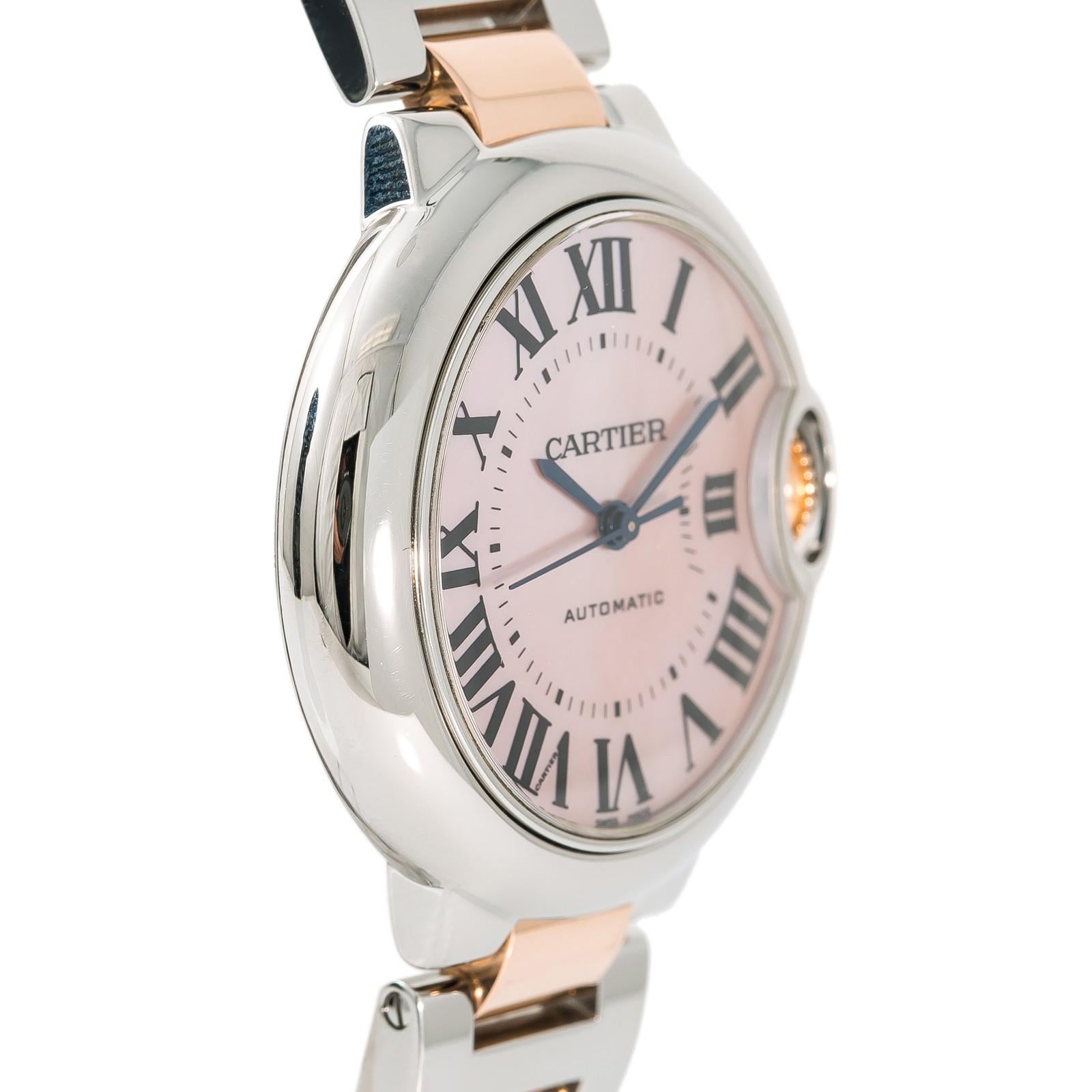 Cartier Ballon Bleu7020, Silver Dial Certified Authentic In Excellent Condition For Sale In Miami, FL