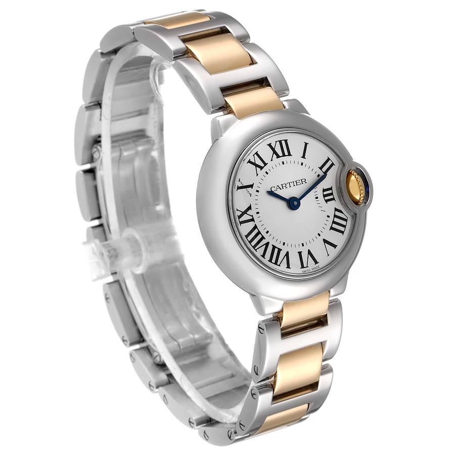 Cartier Ballon Bleu 28mm Steel \u0026 Diamond Dial Bracelet Watch