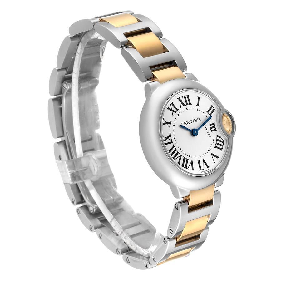 Cartier Ballon Blue 28mm Steel Yellow Gold Ladies Watch W69007Z3