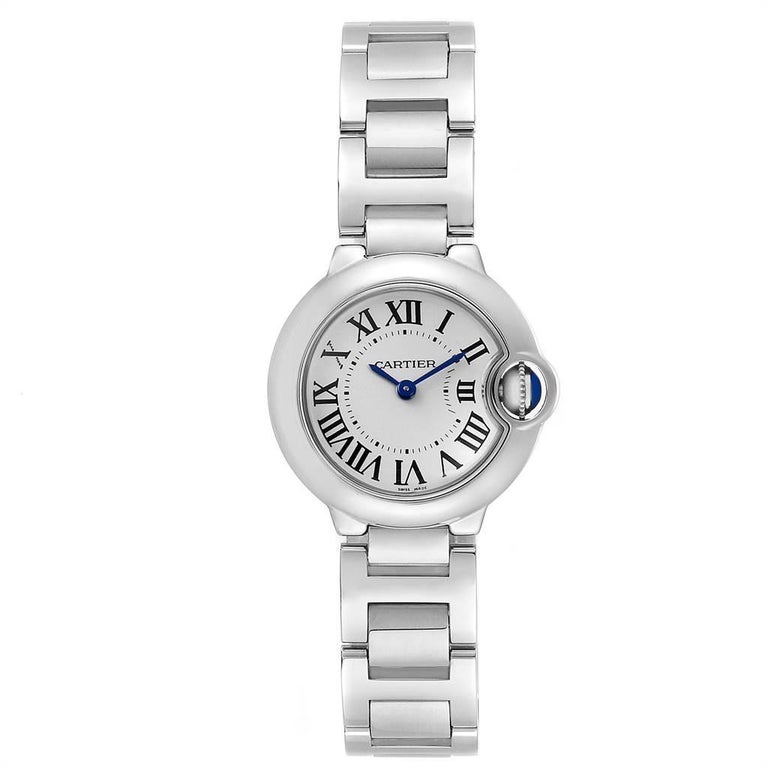 Cartier Ballon Blue 29 Silver Dial Quartz Ladies Watch W69010Z4 For ...