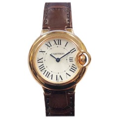 Cartier Ballon Blue Ladies Rose Gold Quartz Wristwatch