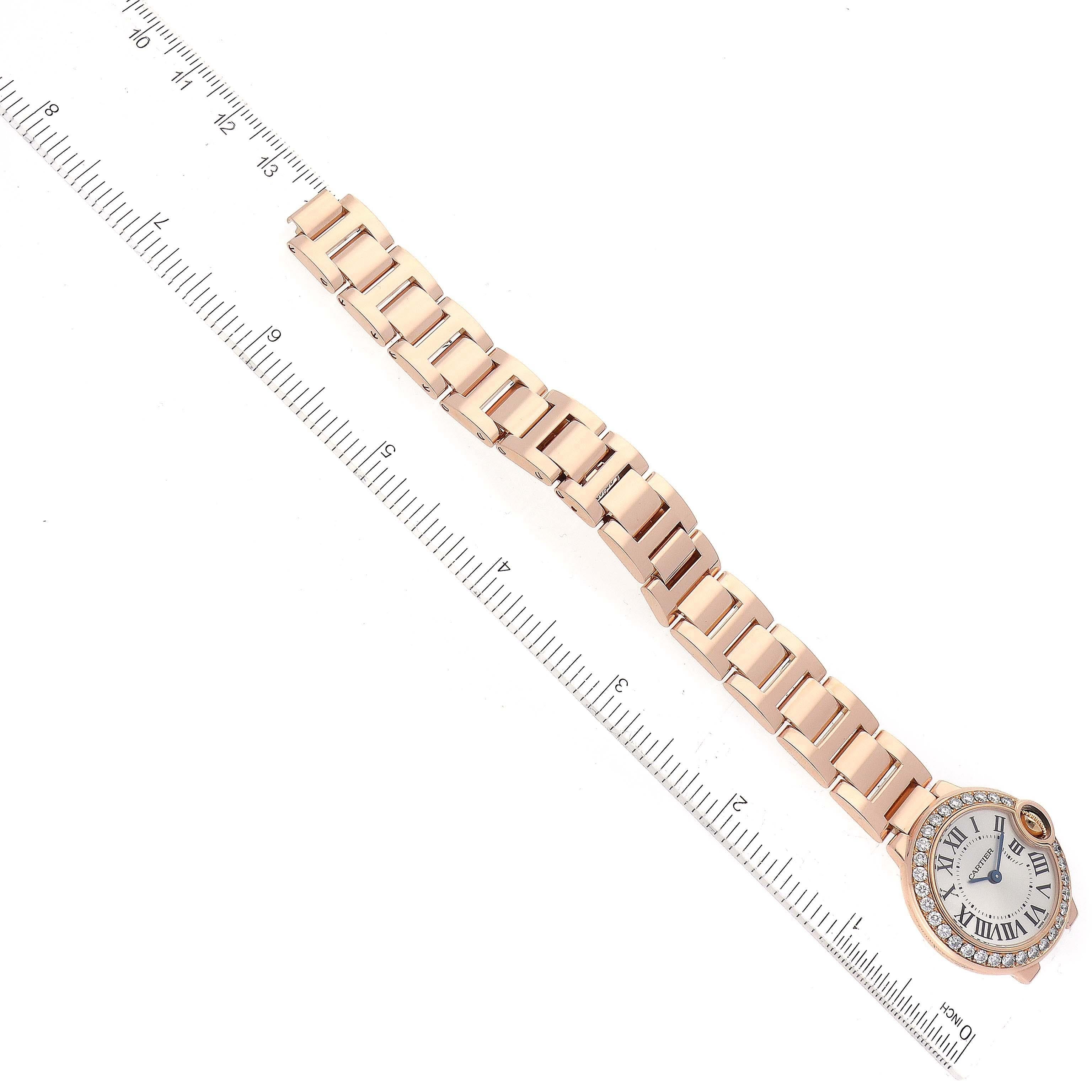 Cartier Ballon Blue Rose Gold Diamond Ladies Watch WJBB0015 For Sale 4