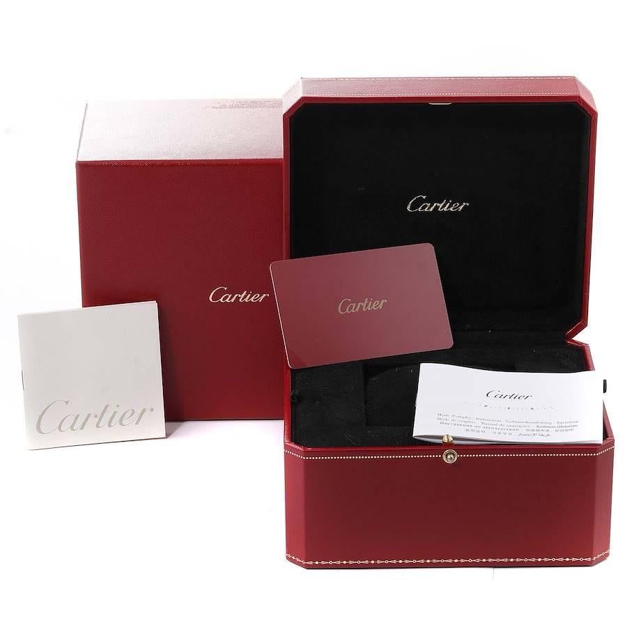 Cartier Ballon Blue Silver Dial 18k Rose Gold Diamond Watch WJBB0018 Box Card 2