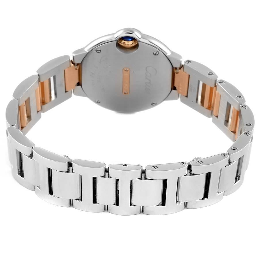 Cartier: Damenuhr W3BB0009, Ballonblau, Stahl, Roségold, Diamant im Angebot 4