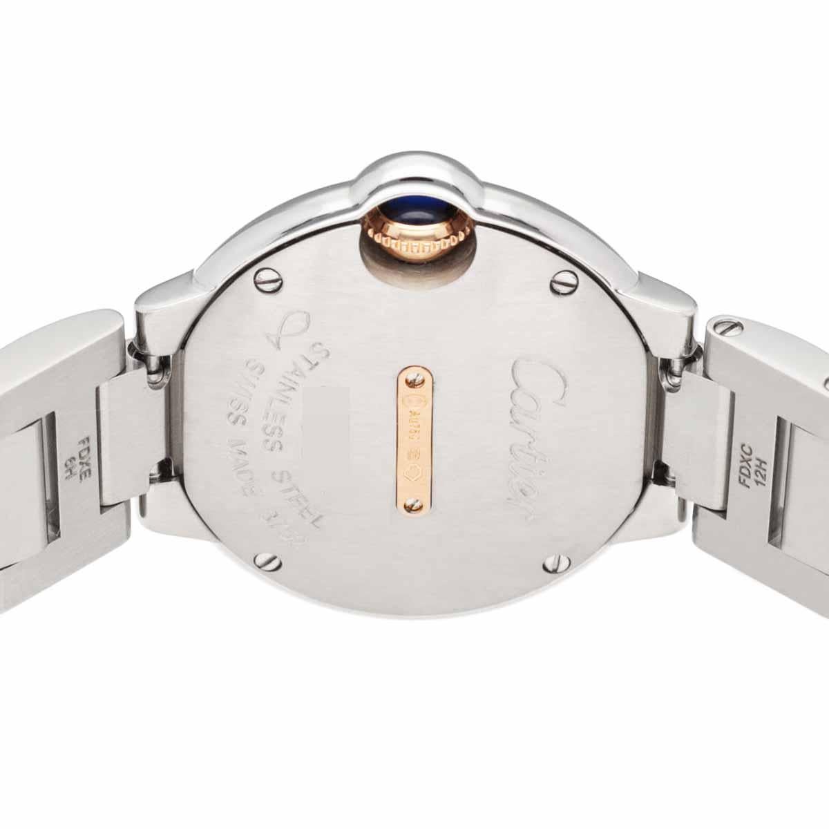 Orologio Cartier Ballon Blue WE902079 28mm Diamond 750 Oro rosa Acciaio inossidabile In condizioni buone in vendita a Tokyo, JP