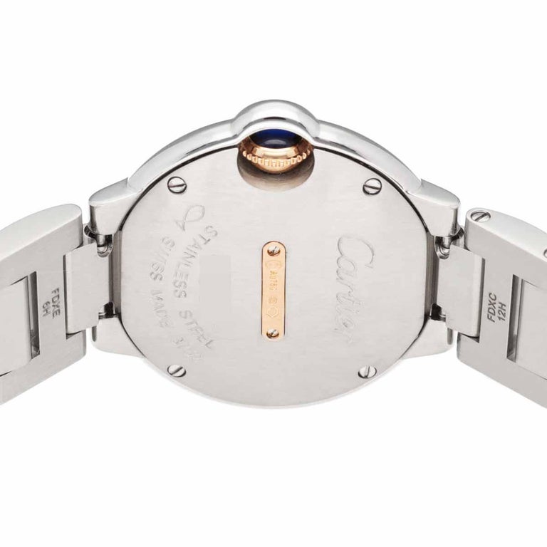 Cartier Ballon Blue Watch WE902079 28mm Diamond 750 Pink Gold