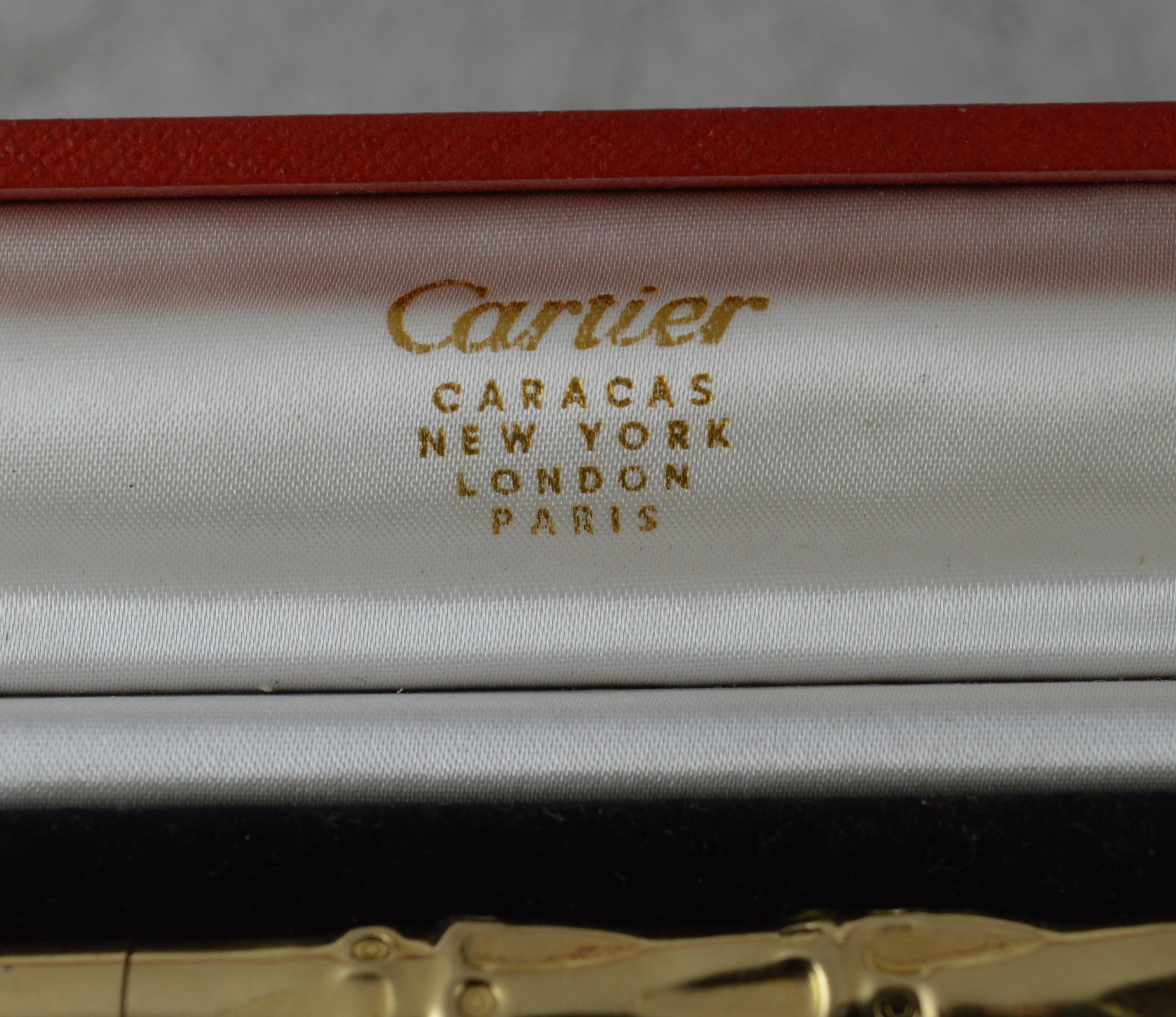 Art Deco Cartier Bamboo 14 Carat Gold Pencil in Box, circa 1940s
