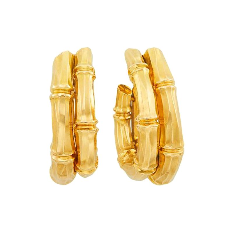 Cartier Bamboo Gold Hoop Earclips