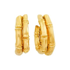 Cartier Bamboo Gold Hoop Earclips