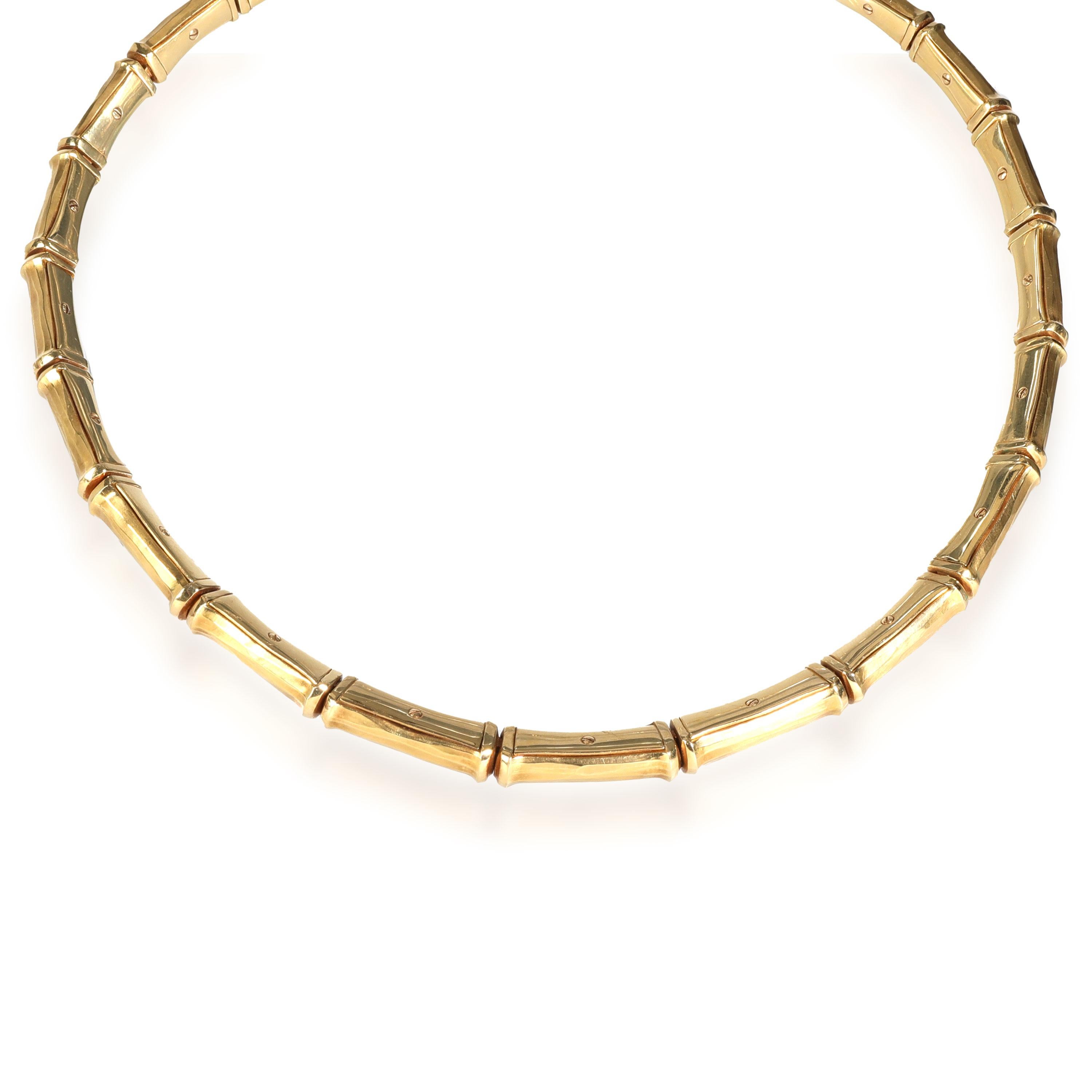 Cartier Bamboo Necklace in 18K Yellow Gold In Excellent Condition In New York, NY