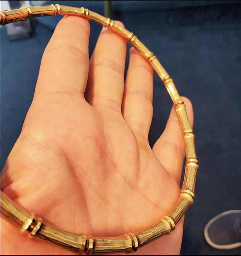 Modern Cartier Bamboo Style Necklace