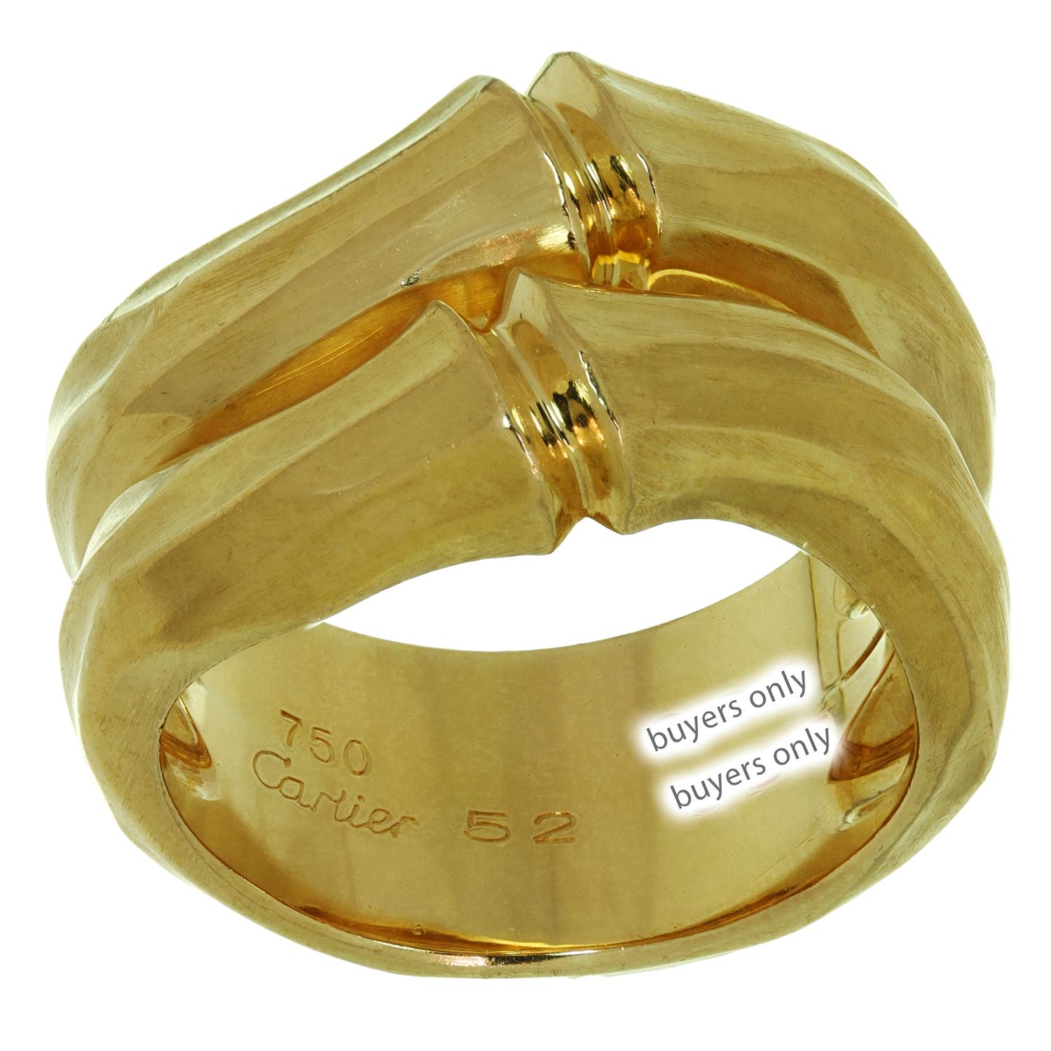 Women's Cartier Bamboo Yellow Gold Ring