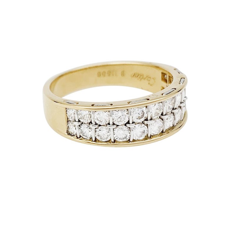 Contemporary Cartier Band Ring Set with Brilliants For Sale