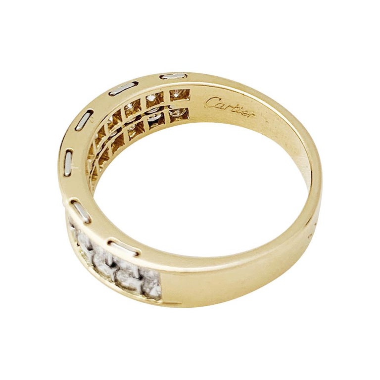 Round Cut Cartier Band Ring Set with Brilliants For Sale