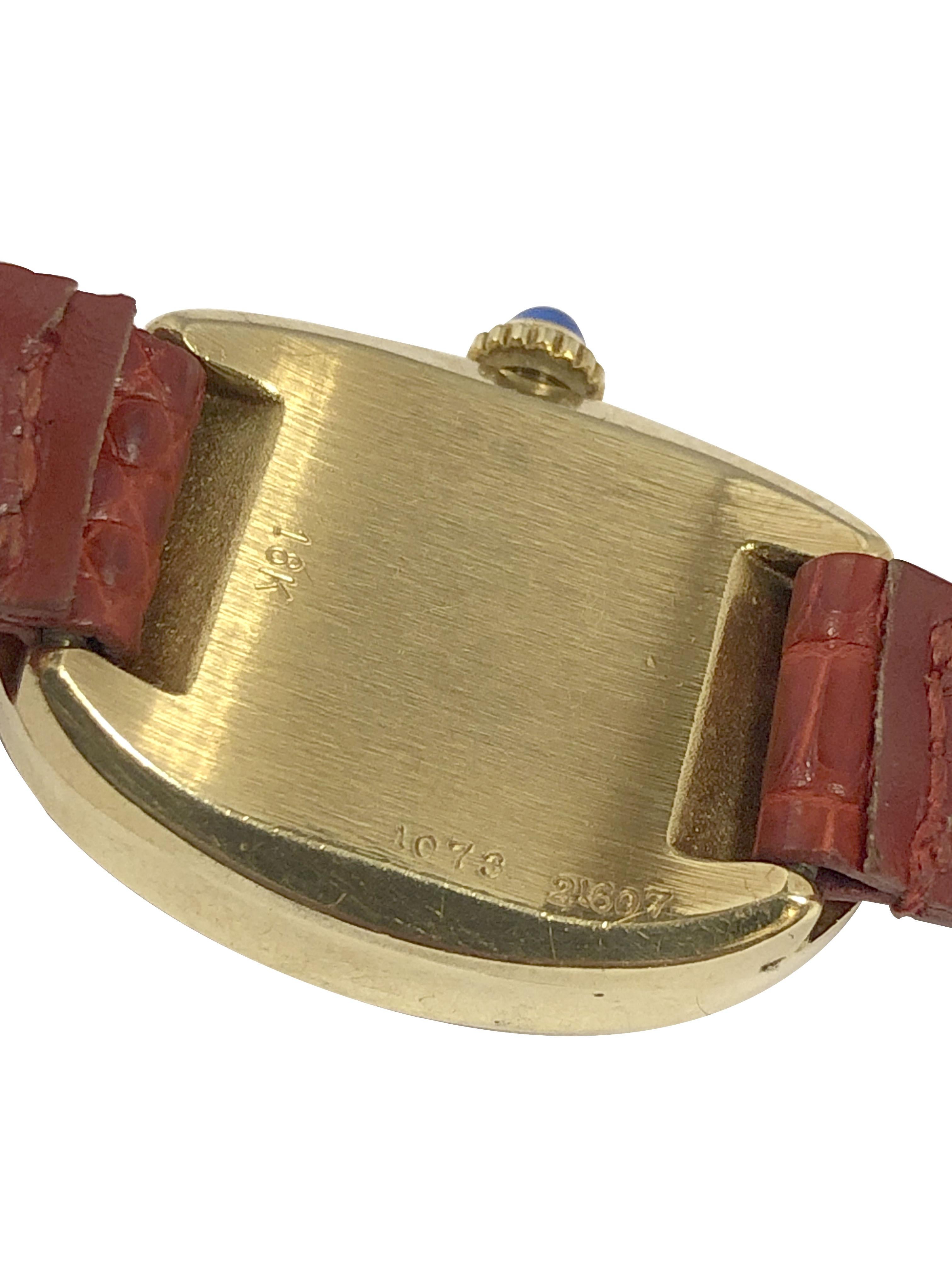 Cartier Baignoire Vintage Oro Giallo Donna Orologio da polso meccanico In condizioni ottime a Chicago, IL