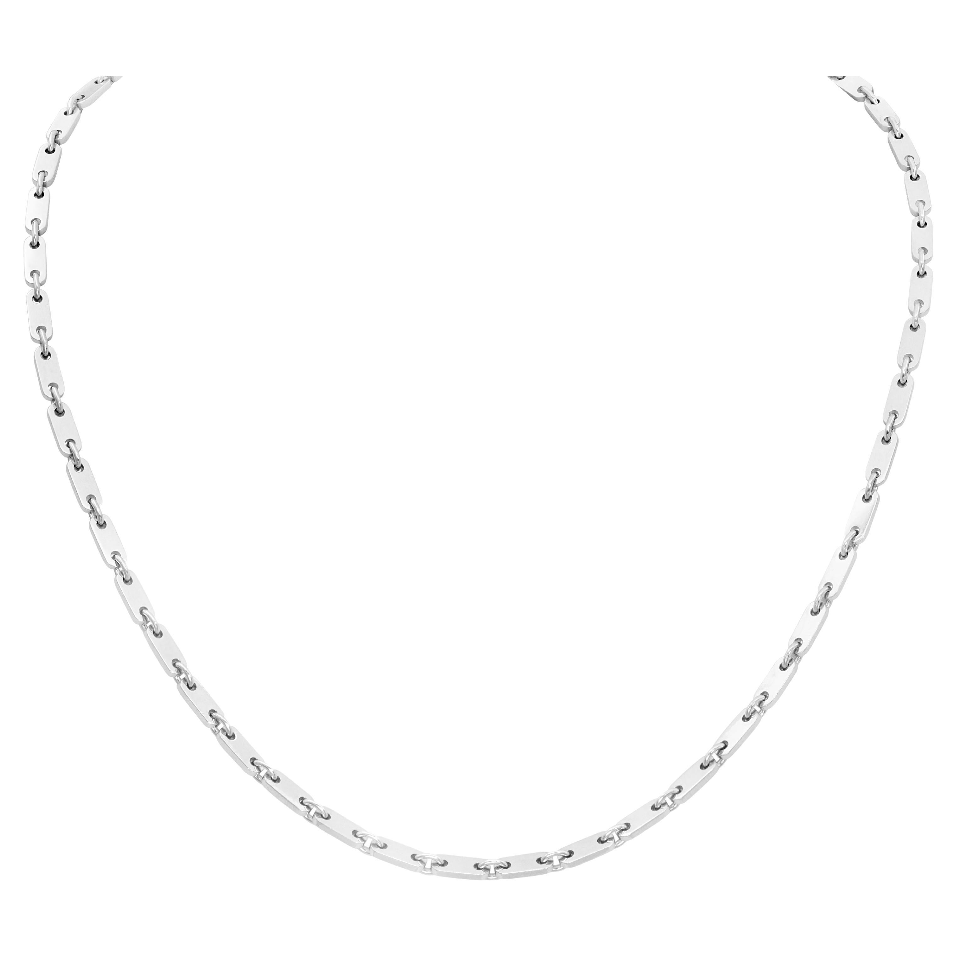 Cartier Bar Fidelity Kette Gliederhalskette in Weißgold Unisex-Halskette