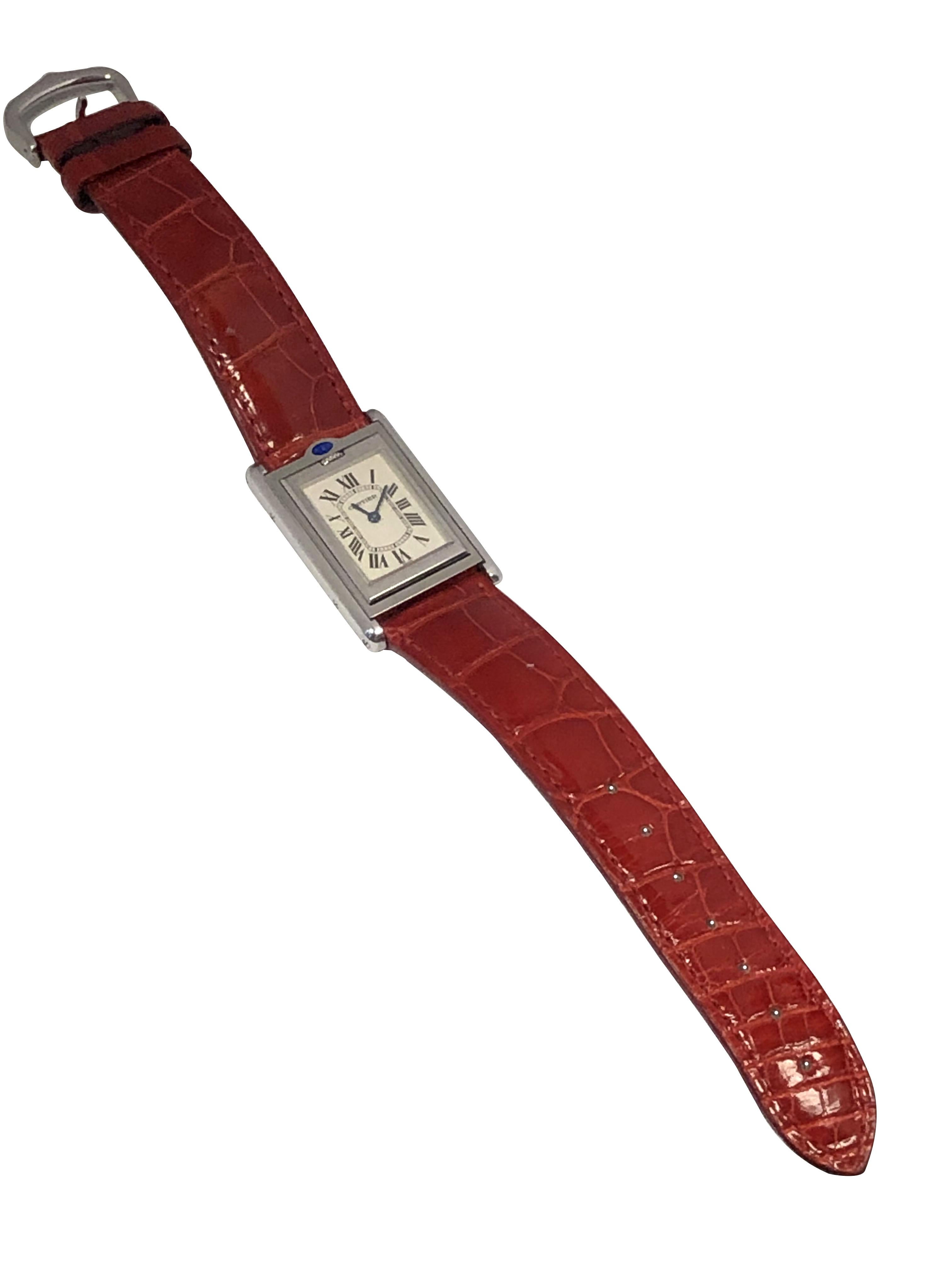 Cartier Basculante 2405 Steel Wrist Watch 3