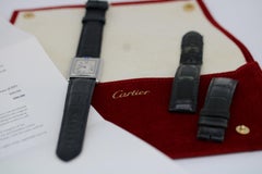 Cartier Basculante – Stainless Steel – 24 x 35mm – Full Set – New Cartier Strap