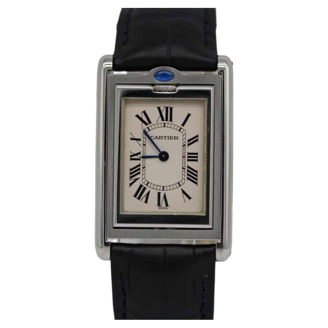 Cartier Basculante – Stainless Steel – 24 x 35mm – Full Set – New Cartier Strap