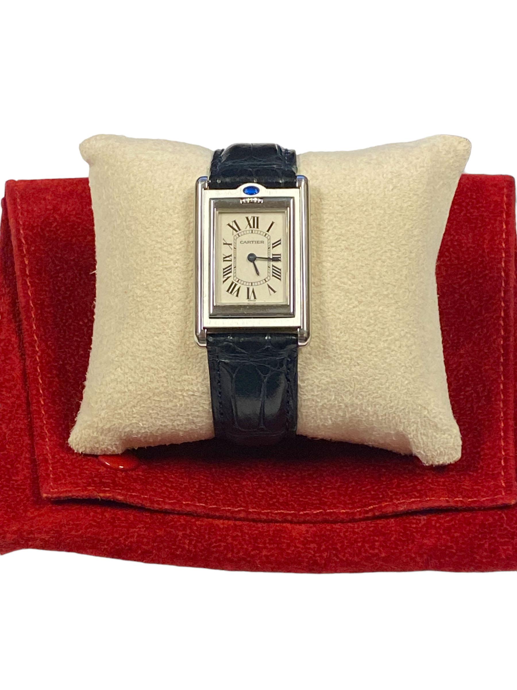 Cartier Basculante Steel Reversible Mid Size Quartz Wrist Watch 3