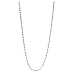 Cartier Bead Chain Necklace in 18k White Gold