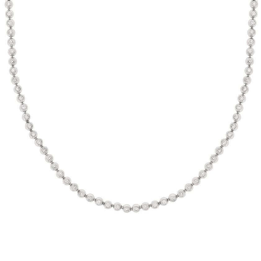 Cartier Bead Style 4.62 Carat Diamond Necklace, circa 2000s