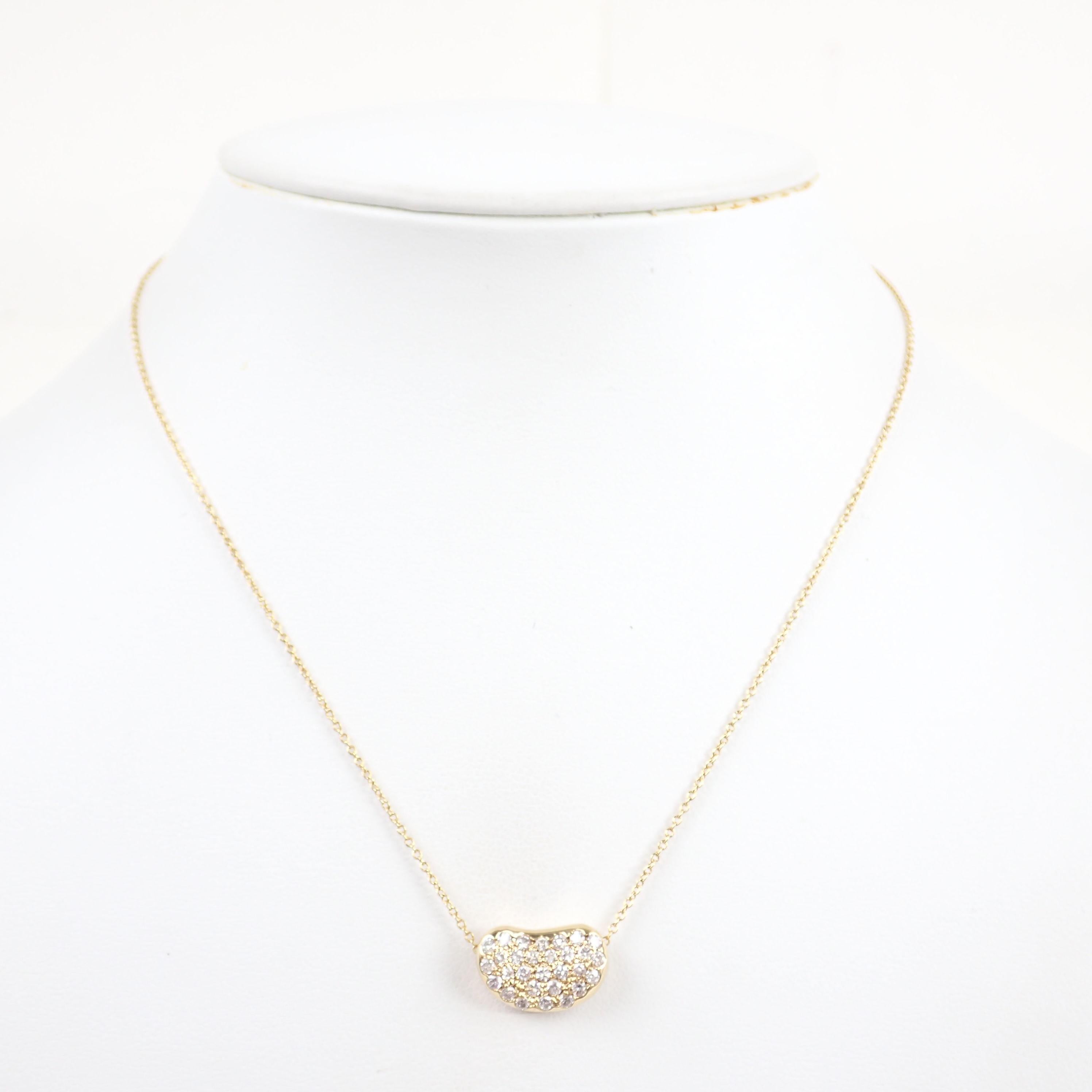 Modern Cartier Bean Diamond Necklace 