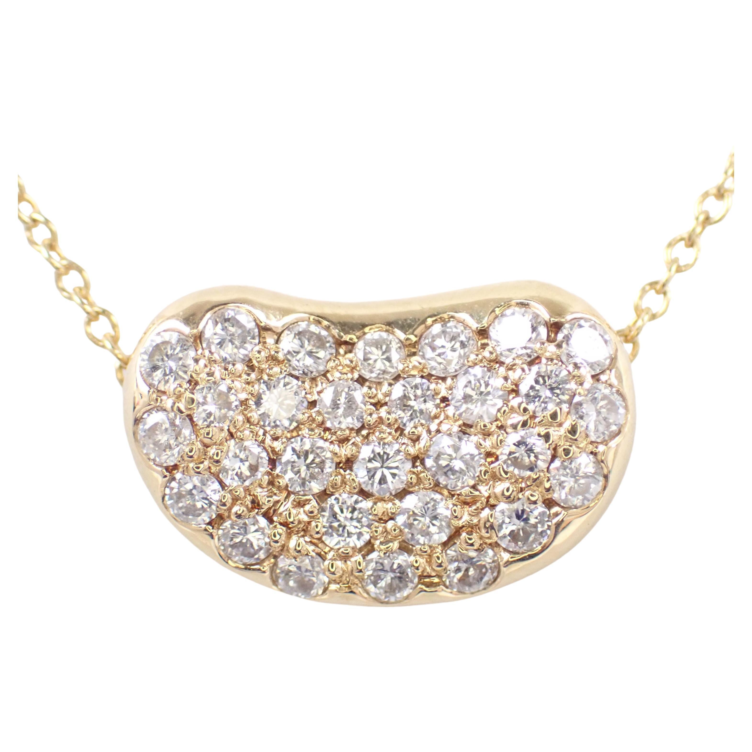 Cartier Bean Diamond Necklace  For Sale
