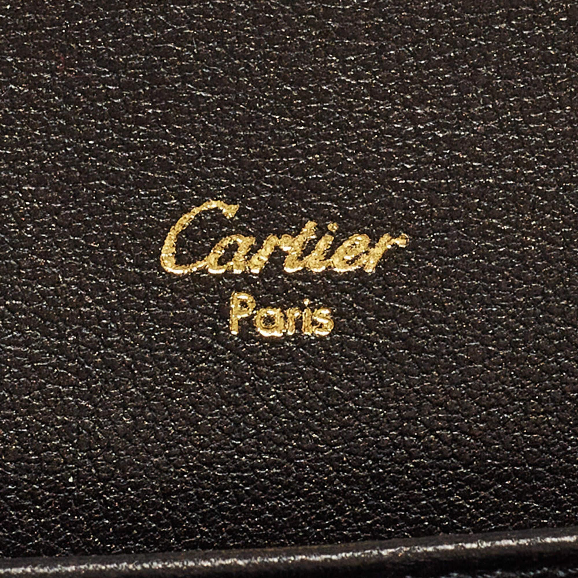 Cartier Beige/Black Zebra Print Calfhair Must de Cartier Continental Wallet 5