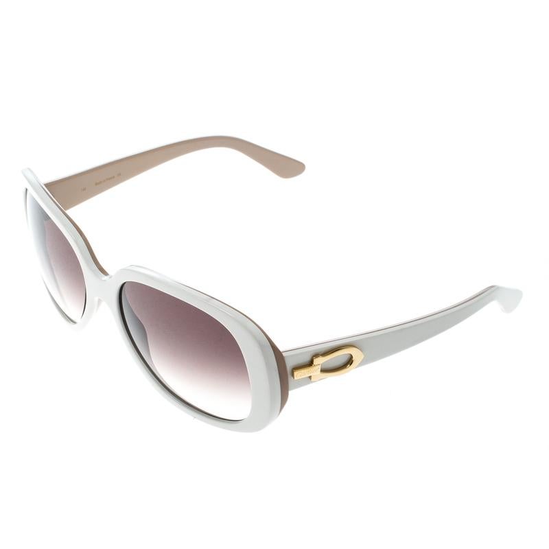 Gray Cartier Beige/Brown Gradient Solaire Oversize Sunglasses