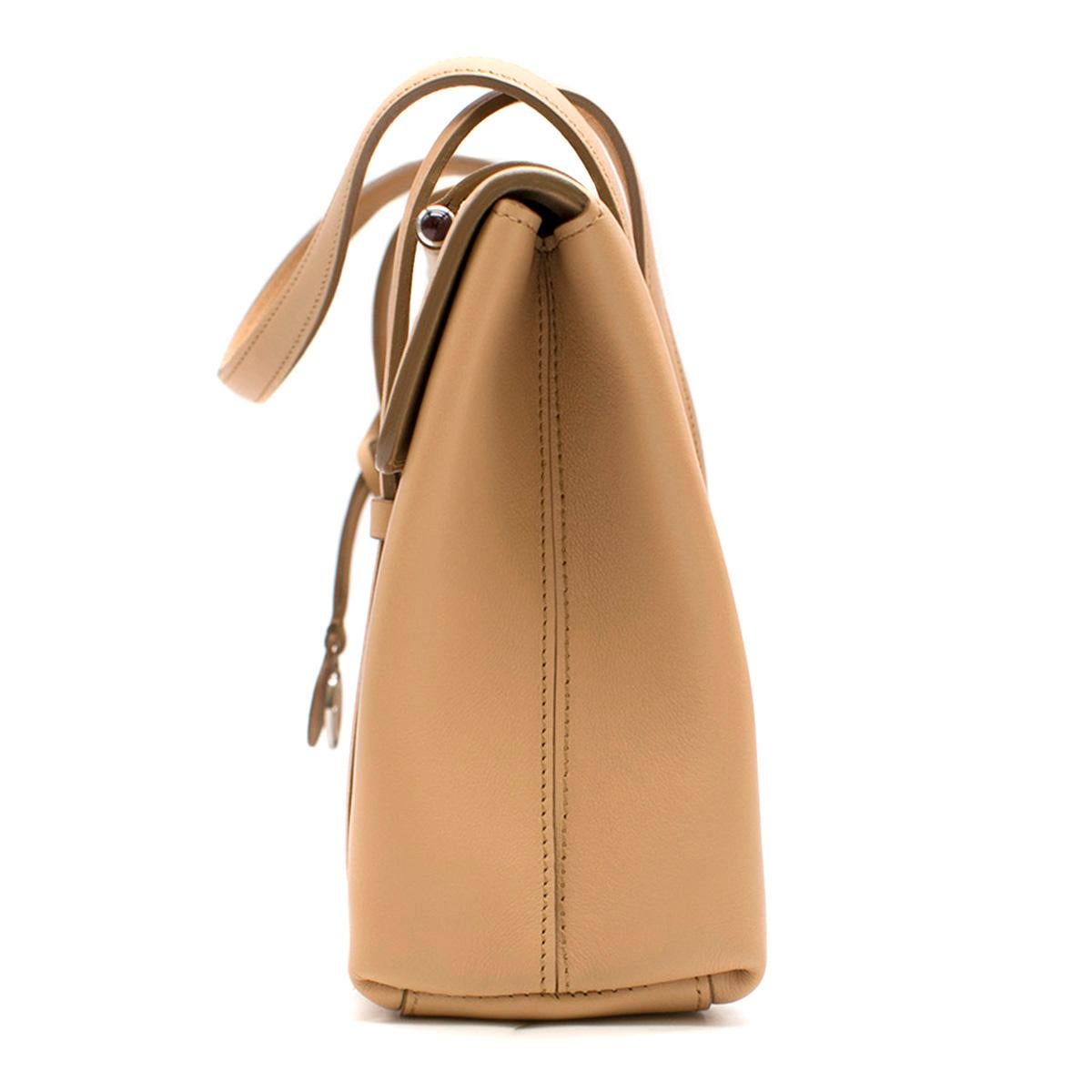 Cartier Beige Cabochon Leather Flap Shoulder Bag 1