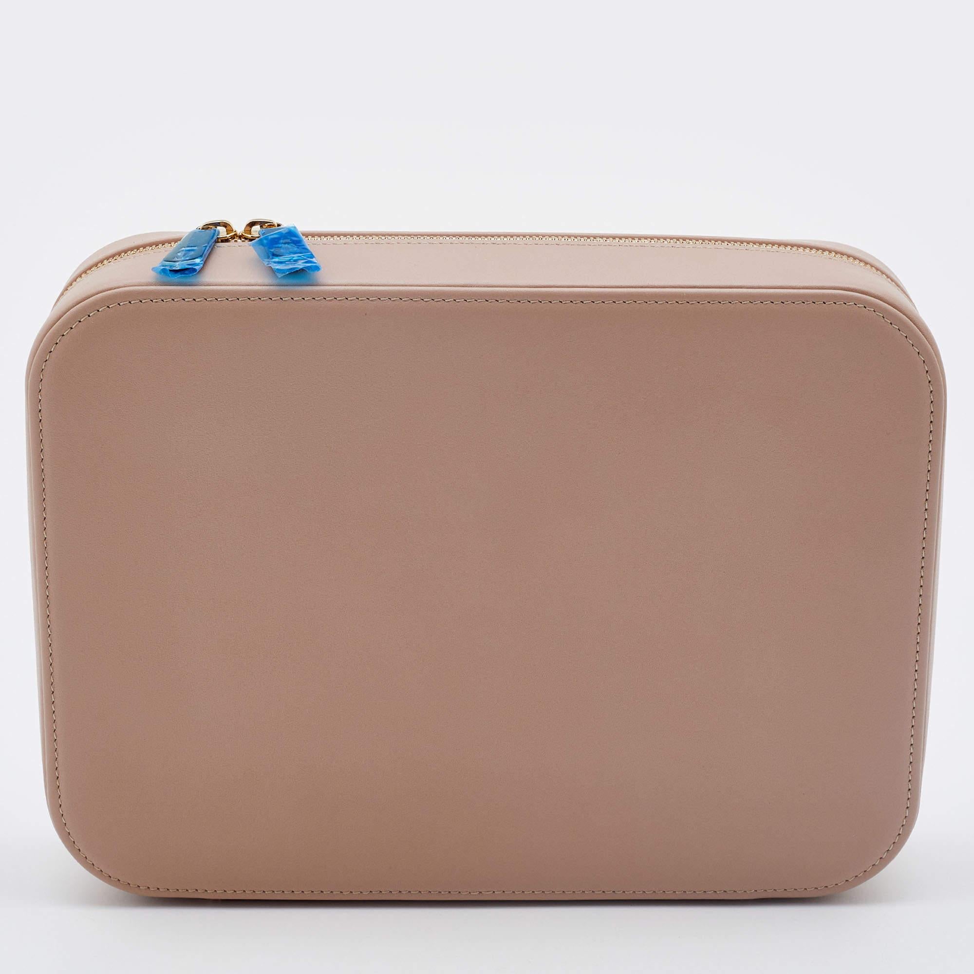 Cartier Beige Diabolo de Cartier Jewelry Travel Box In Excellent Condition In Dubai, Al Qouz 2