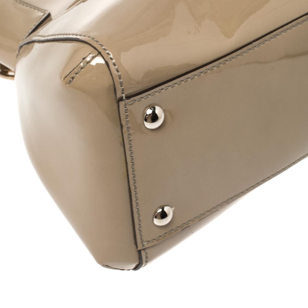 Cartier Beige Patent Leather Large Marcello de Cartier Bag 4