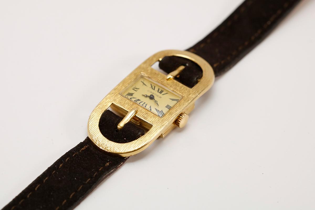 Cartier Belt Buckle Watch 18k Yellow Gold 4