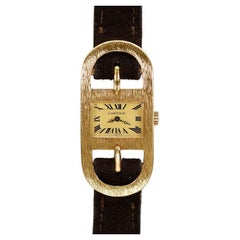 Vintage Cartier Belt Buckle Watch 18k Yellow Gold
