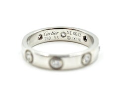Cartier Bezel Set Diamond Love Ring 18 Karat White Gold