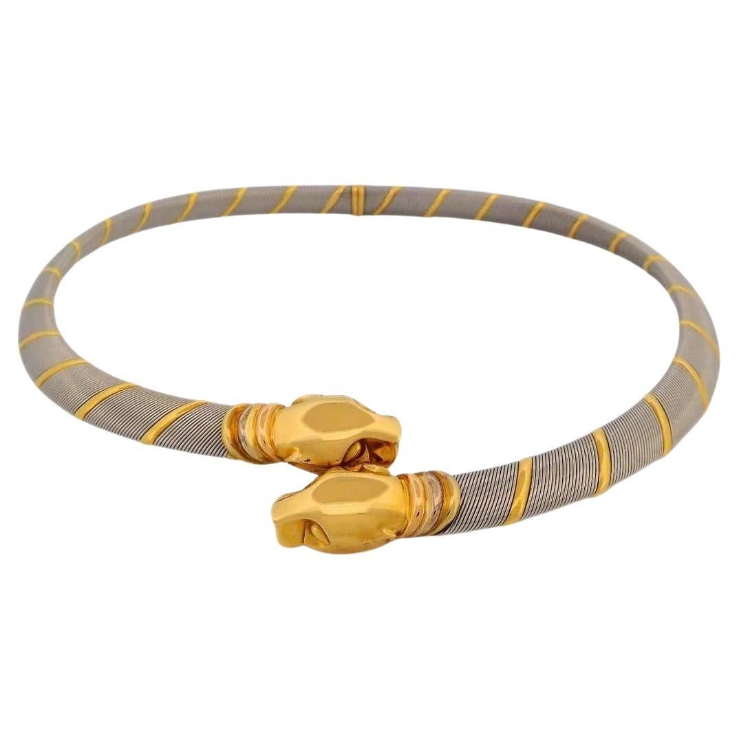 Cartier Bicolor Panthère Collar Necklace, Italy en venta