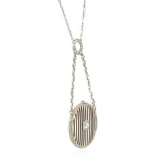 Cartier black and white enamel pendant/watch necklace