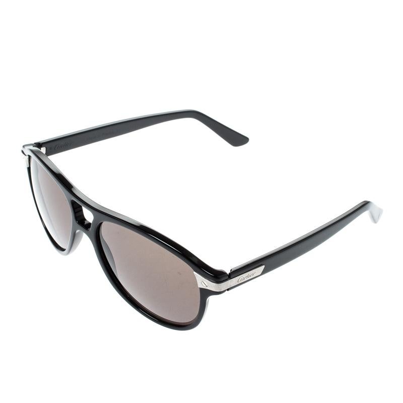 These Cartier Aviator Sunglasses will not only add style but also protect your eyes from the harmful UV rays with the protective glasses. The label engraved on the temples makes the pair ready to be worn.

Includes: Info Booklet with Guarantee