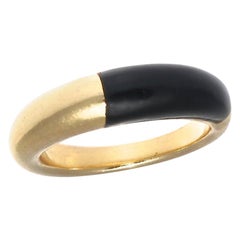 Cartier Black Enamel Gold Ring