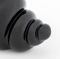 Cartier Black Glass Conch Shell Bud Vase